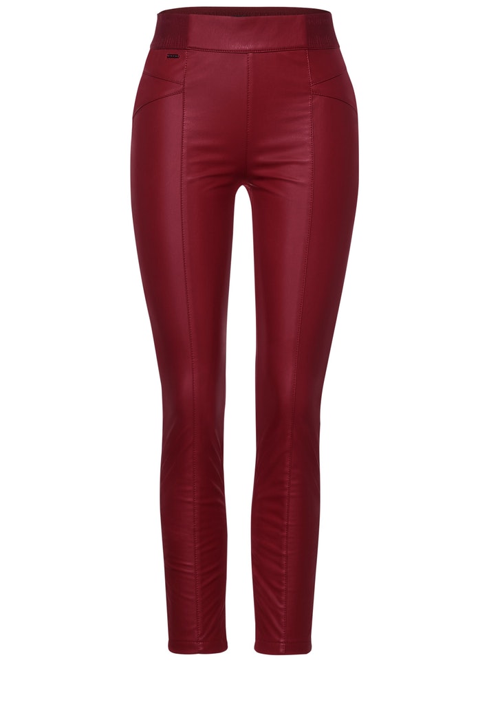Skinny Fit Hose Lederoptik